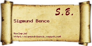Sigmund Bence névjegykártya